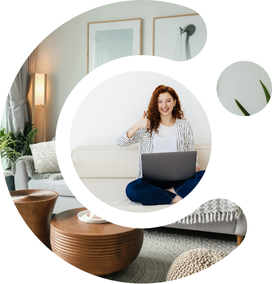 Woman with laptop